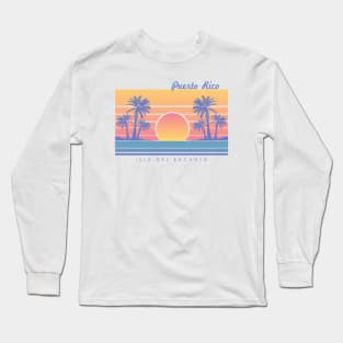 Retro Puerto Rico Isla Del Encanto Vintage Puerto Rican Long Sleeve T-Shirt